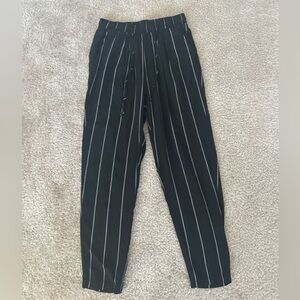 Pretty Little Thing black white striped pants